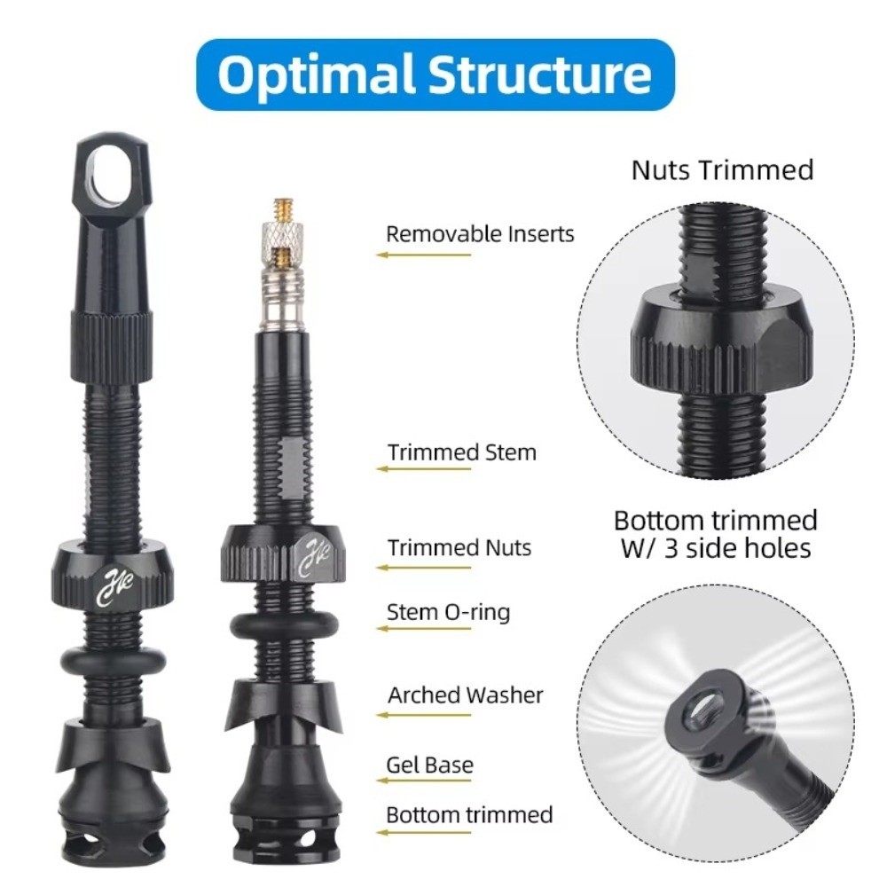 Spoke Nipple Brass - 40/50/65/80mm Bicycle Tubeless Tire Valve F/V