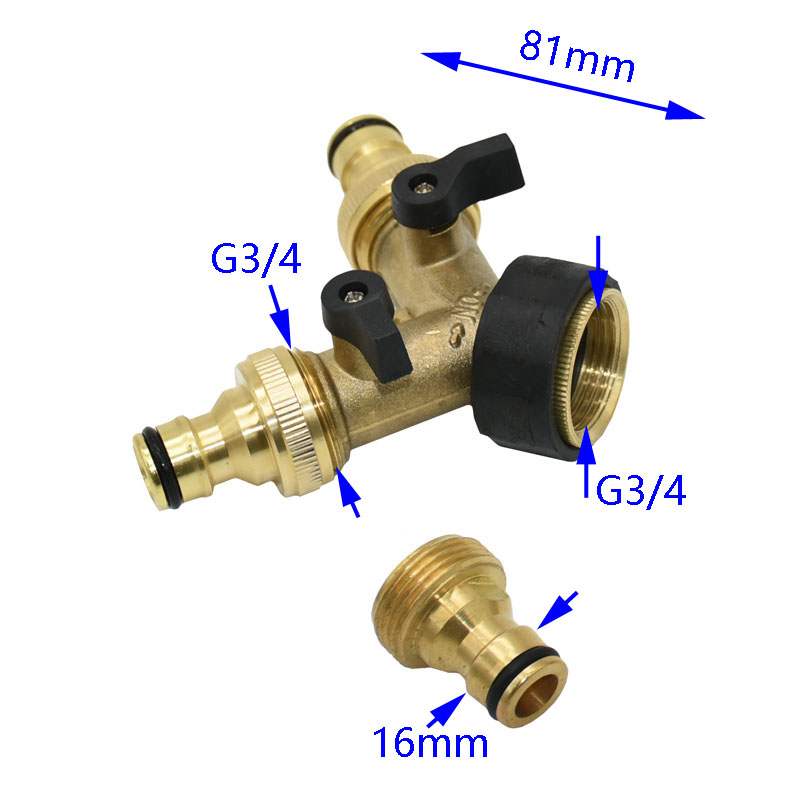 Brass 3/4' Female 2 Way Tap Wa - Spoke Nipple Brass recension och pris